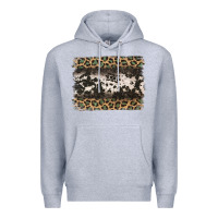 Heather Grey leopard cowhide pattern background Premium Hoodie - Jasminsmagicworld
