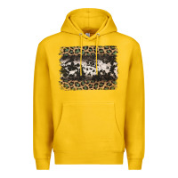 Lemon leopard cowhide pattern background Premium Hoodie - Jasminsmagicworld