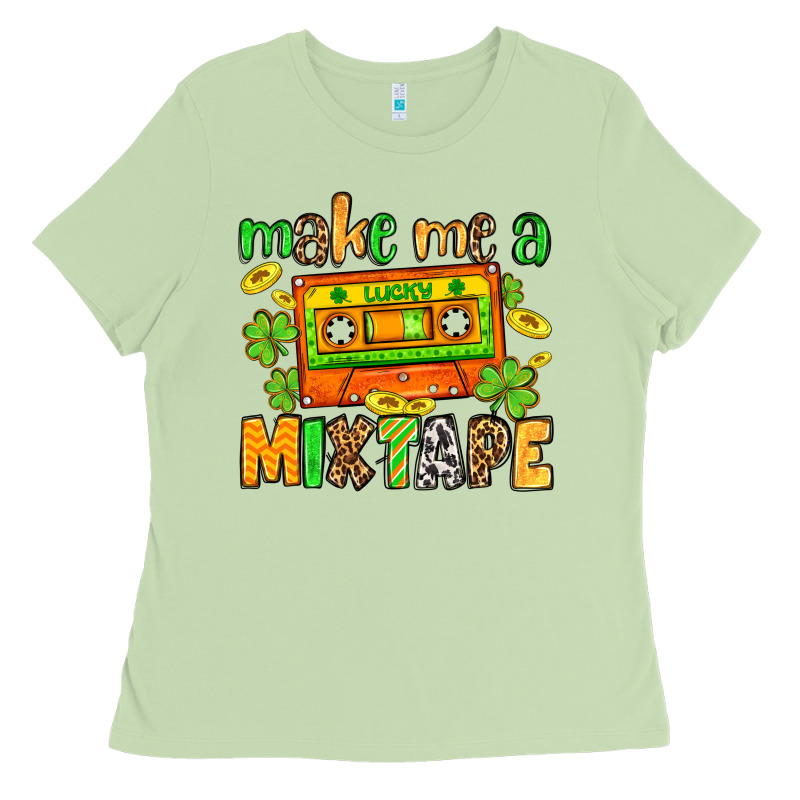 Make Me A Mixtape St. Patrick's Day Ladies Tee by OliviaCreatesArt | Teevron