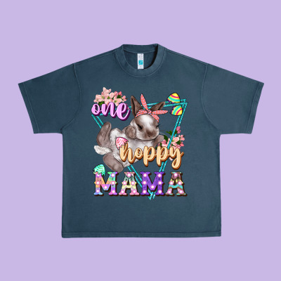One Hoppy Mama Urban Heavy Tee Designed By Fadigitalartstudio