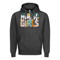 Charcoal Heather mom of girls Zipper Hoodie - JahusDesignShop