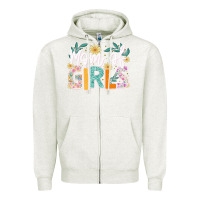 Oatmeal Heather mom of girls Zipper Hoodie - JahusDesignShop