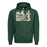 Sports Green mom of girls Zipper Hoodie - JahusDesignShop