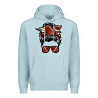 Blue Mist football mom Premium Hoodie - RacoonDesign