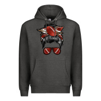 Charcoal Heather football mom Premium Hoodie - RacoonDesign