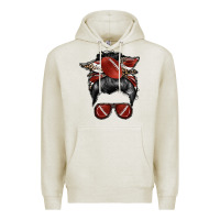 Oatmeal Heather football mom Premium Hoodie - RacoonDesign