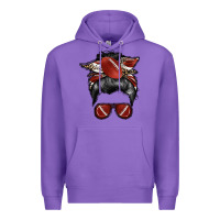 Purple football mom Premium Hoodie - RacoonDesign