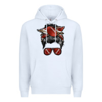 White football mom Premium Hoodie - RacoonDesign