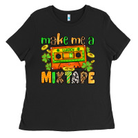 Black Make me a mixtape St. Patrick's Day Ladies Tee - OliviaCreatesArt