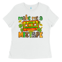 White Make me a mixtape St. Patrick's Day Ladies Tee - OliviaCreatesArt