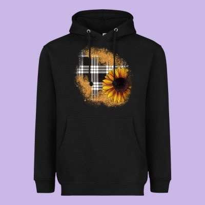 Sunflower Christmas Patch Heavyweight Hoodie Designed By Jahusdesignshop
