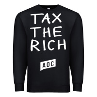 Black aoc tax the rich Premium Sweatshirt - baoMotion