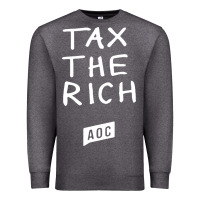 Charcoal Heather aoc tax the rich Premium Sweatshirt - baoMotion