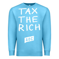 Ocean Blue aoc tax the rich Premium Sweatshirt - baoMotion