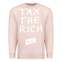 Pale Pink aoc tax the rich Premium Sweatshirt - baoMotion