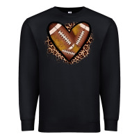Black heart football Premium Sweatshirt - JahusDesignShop