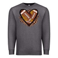 Charcoal Heather heart football Premium Sweatshirt - JahusDesignShop