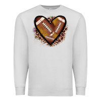 Dove Grey heart football Premium Sweatshirt - JahusDesignShop