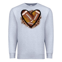 Heather Grey heart football Premium Sweatshirt - JahusDesignShop