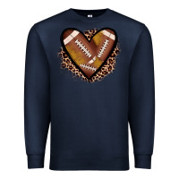 Navy heart football Premium Sweatshirt - JahusDesignShop