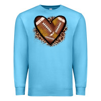Ocean Blue heart football Premium Sweatshirt - JahusDesignShop
