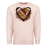 Pale Pink heart football Premium Sweatshirt - JahusDesignShop