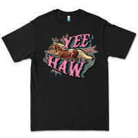 Black Yee haw Premium Tee - HowdyJamesFarm