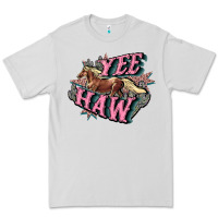 Dove Grey Yee haw Premium Tee - HowdyJamesFarm