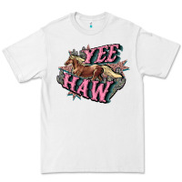 White Yee haw Premium Tee - HowdyJamesFarm
