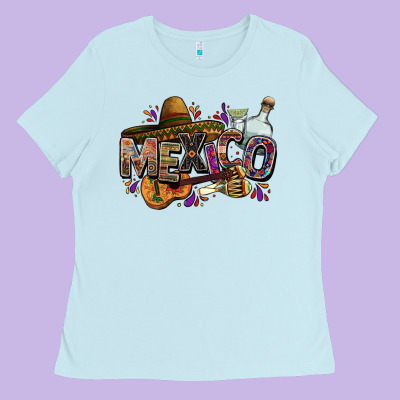 Mexico Ladies Tee Designed By Fadigitalartstudio