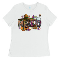 White Mexico Ladies Tee - FaDigitalArtStudio