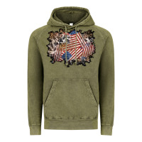 Vintage Olive 4th of july background Vintage Hoodie - BundleAndBundleShop