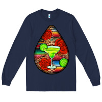 Navy mexican teardrop  4 Long Sleeve Tee - BundleAndBundleShop
