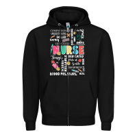 Black nurse word Zipper Hoodie - JahusDesignShop