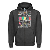 Charcoal Heather nurse word Zipper Hoodie - JahusDesignShop