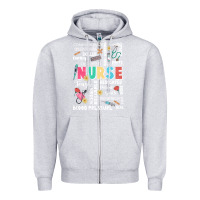 Heather Grey nurse word Zipper Hoodie - JahusDesignShop