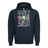 Navy nurse word Zipper Hoodie - JahusDesignShop