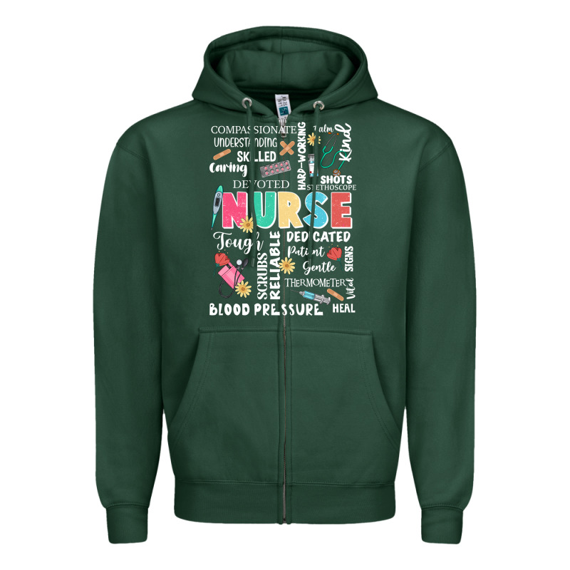 Nurse Word Zipper Hoodie by JahusDesignShop | Teevron