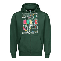 Sports Green nurse word Zipper Hoodie - JahusDesignShop