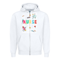 White nurse word Zipper Hoodie - JahusDesignShop