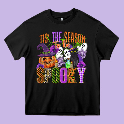 Tis The Season To Be Spooky Heavy Core Tee Designed By Cowgirlartshop