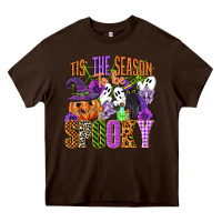 Chocolate Brown tis the season to be spooky Heavy Core Tee - CowGirlArtShop