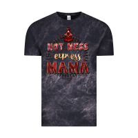 Cloud Black Hot mess express mama Mother's Day Vintage Tee - FaDigitalArtStudio