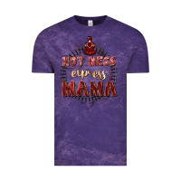 Cloud Purple Hot mess express mama Mother's Day Vintage Tee - FaDigitalArtStudio