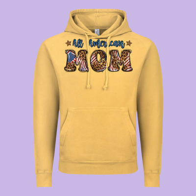 All American Mom Vintage Hoodie Designed By Bundleandbundleshop