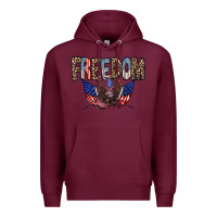 Burgundy freedom Premium Hoodie - RacoonDesign