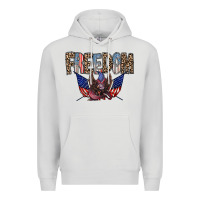 Dove Grey freedom Premium Hoodie - RacoonDesign
