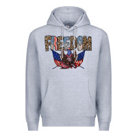 Heather Grey freedom Premium Hoodie - RacoonDesign