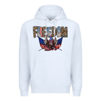 White freedom Premium Hoodie - RacoonDesign