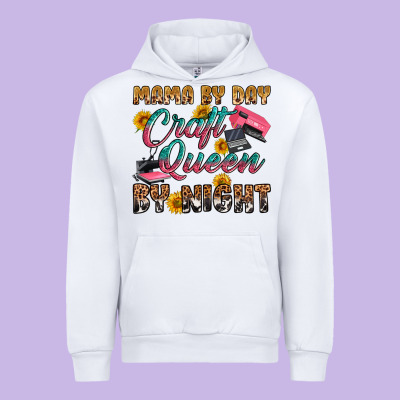 Mama By Day Craft Queen By Night Urban Hoodie Designed By Ranaportraitstore